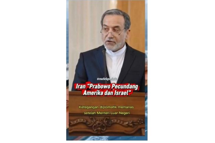 Unggahan yang menarasikan Menteri Luar Negeri Iran menyebut Prabowo sebagai pecundang. Faktanya, pernyataan tersebut tidak berdasar. (Facebook) <b>(Antara)</b>