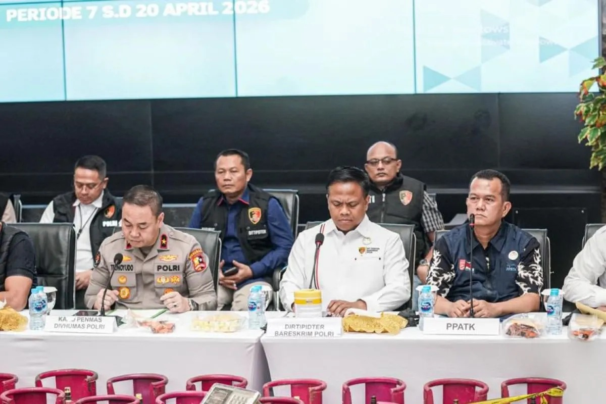 Konferensi pers pengungkapan kasus penyalahgunaan BBM dan LPG subsidi di Jakarta, Selasa (21/4/2026). ANTARA/HO-PT Pertamina Patra Niaga. <b>(Antara)</b>