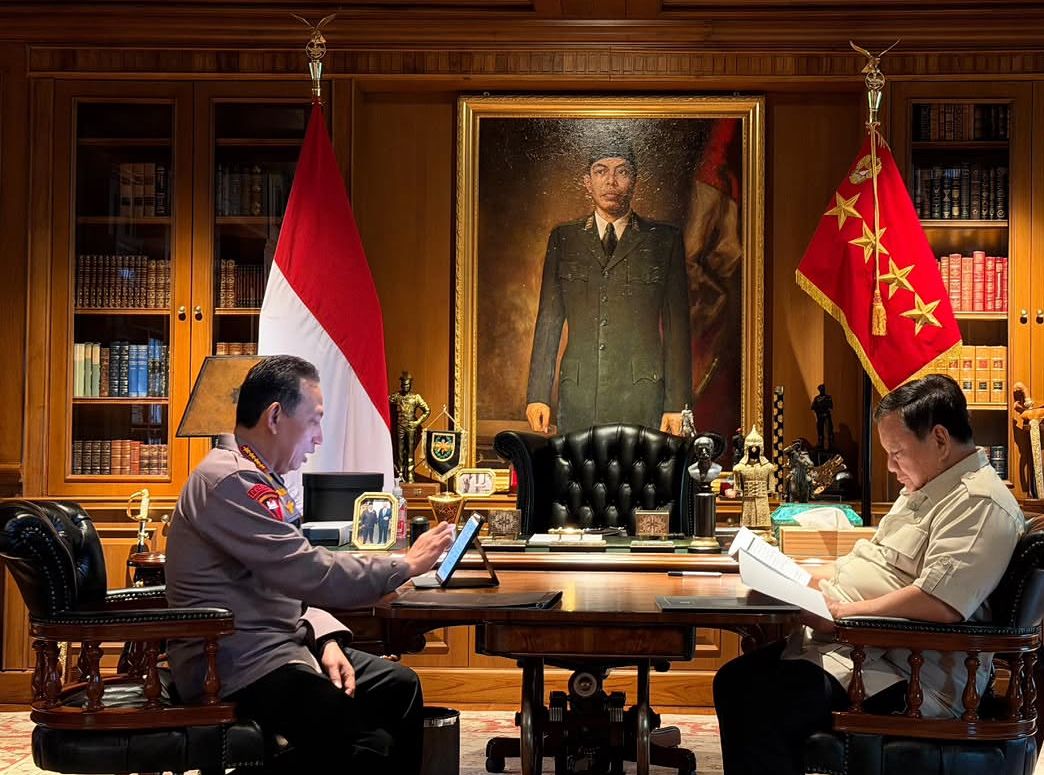 Prabowo Subianto memanggil Kepala Kepolisian Negara Republik Indonesia (Kapolri) Listyo Sigit Prabowo di kediaman pribadinya di Hambalang, Kabupaten Bogor, Jawa Barat <b>(Istimewa)</b>