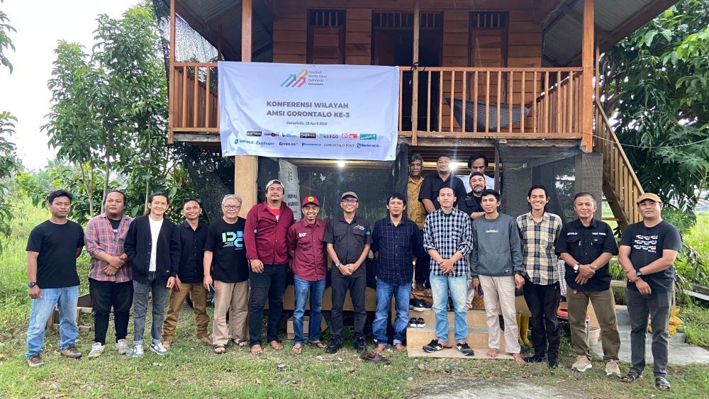 Konferensi Wilayah (Konferwil) III AMSI Gorontalo yang digelar di "Wombohe Jurnalis" sekretariat AMSI Gorontalo, Rabu (29/4/2026).