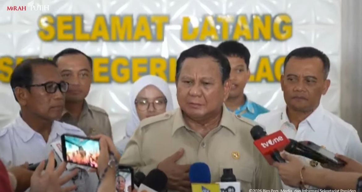 Prabowo Subianto di Usai Tinjau SMAN 1 Cilacap <b>(Istimewa)</b>