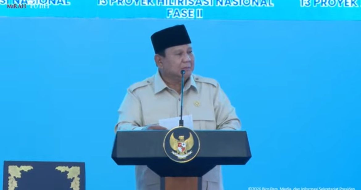 Prabowo Subianto, meresmikan pembangunan 13 proyek hilirisasi tahap kedua yang tersebar di sejumlah wilayah Indonesia <b>(Istimewa)</b>