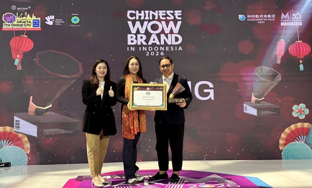 Wuling meraih predikat Silver Champion pada Chinese WOW Brand in Indonesia 2026. (Foto: Dok/Istimewa) 