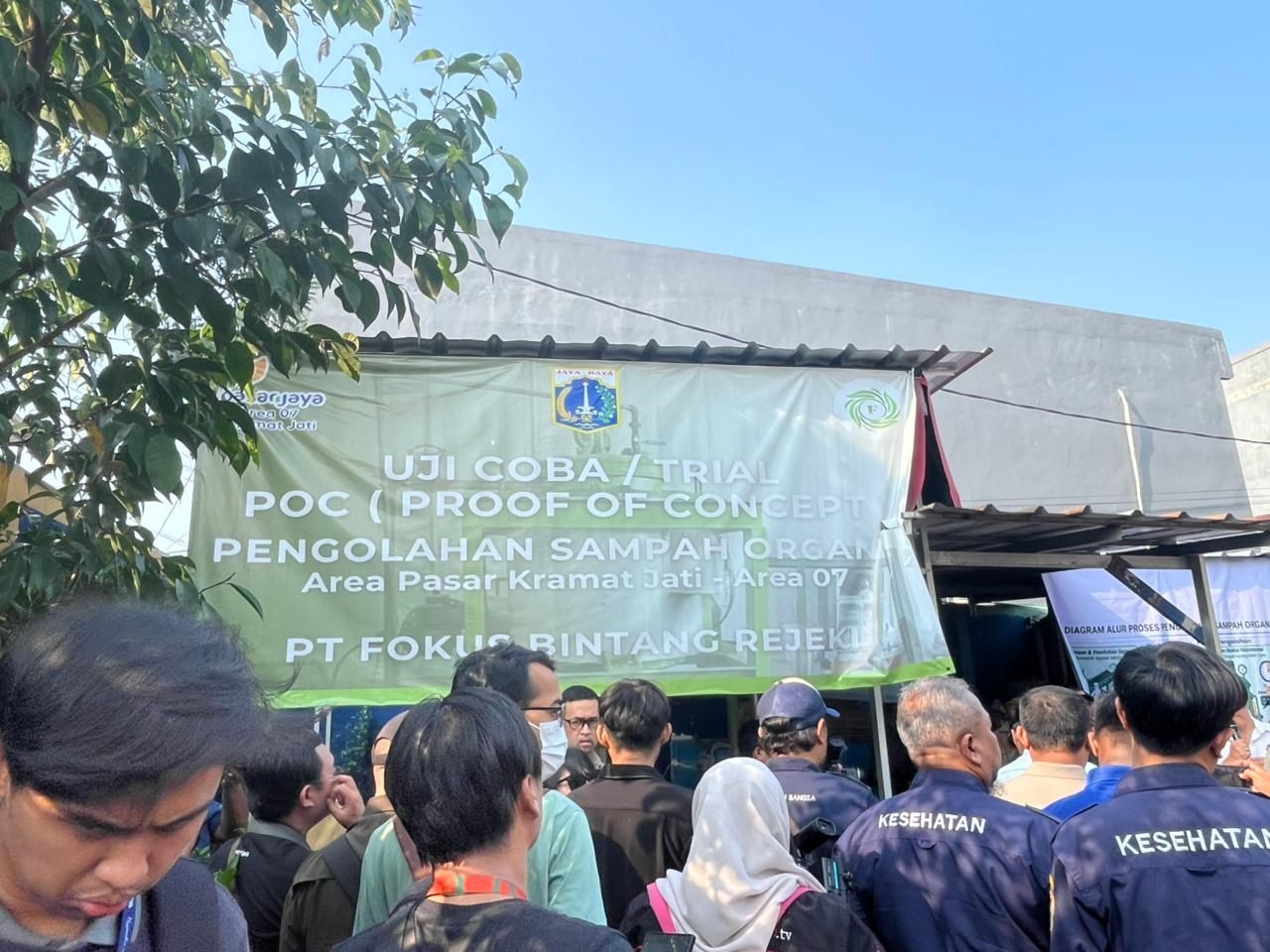 UjI coba Pengolahan Sampah Organik di Pasar Kramat Jati <b>(NTVNews.id/Adiansyah)</b>