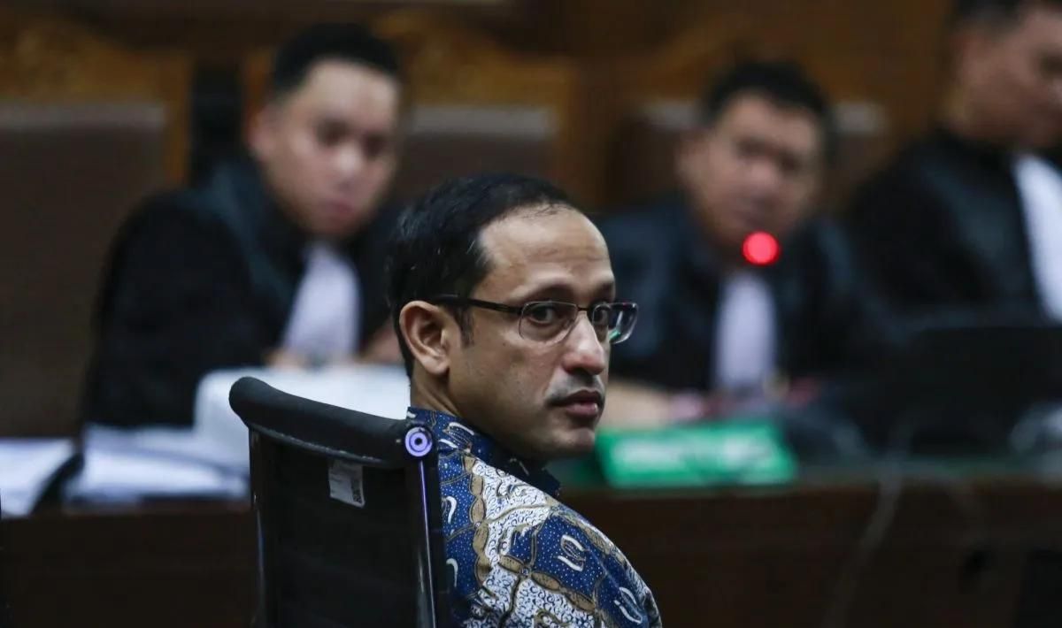 Terdakwa kasus dugaan korupsi pengadaan Chromebook dalam program digitalisasi pendidikan di Kemendikbudristek Nadiem Makarim menjalani sidang lanjutan di Pengadilan Tipikor, Jakarta, Senin 11 Mei 2026. Sidang tersebut beragendakan pemeriksaan terdakw <b>(Antara)</b>