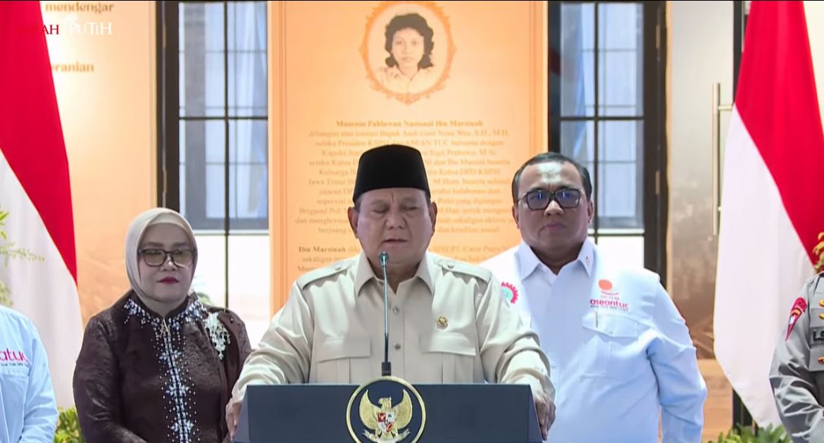 Presiden RI Prabowo Subianto di Peresmian MuseumMarsinah di Desa Nglundo, Nganjuk, Jawa Timur <b>(Istimewa)</b>