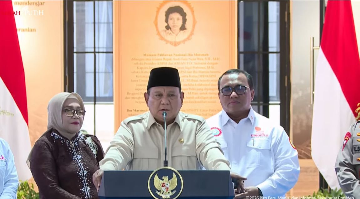 Presiden RI Prabowo Subianto di Peresmian MuseumMarsinah di Desa Nglundo, Nganjuk, Jawa Timur <b>(Istimewa)</b>
