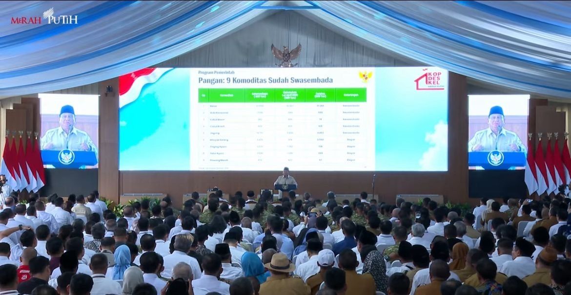 Presiden RI Prabowo Subianto meresmikan operasional 1.061 Koperasi Desa/Kelurahan Merah Putih dalam agenda nasional yang digelar di Kabupaten Nganjuk <b>(Istimewa)</b>