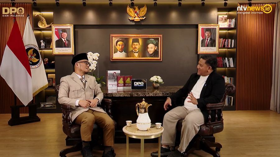 Dahnil dalam wawancara khusus wakil menteri haji Dahnil Azhar dengan NTV di program DPO.  <b>(NTVNews)</b>