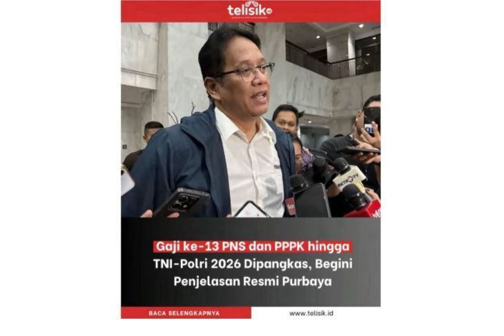 Unggahan yang menarasikan Purbaya pangkas gaji ke-13 PNS, PPPK, TNI, dan Polri. Faktanya, Kemenkeu menegaskan bahwa informasi mengenai pemangkasan gaji ke-13 tersebut merupakan berita bohong atau hoaks. (TikTok) <b>(Antara)</b>