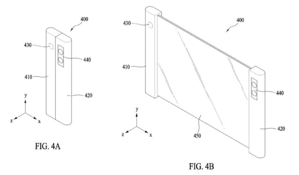 Samsung memperlihatkan dua desain smartphone futuristik yang dapat memperluas ukuran layar menggunakan mekanisme gulung dan geser. (Foto: Istimewa via Gizmochina)