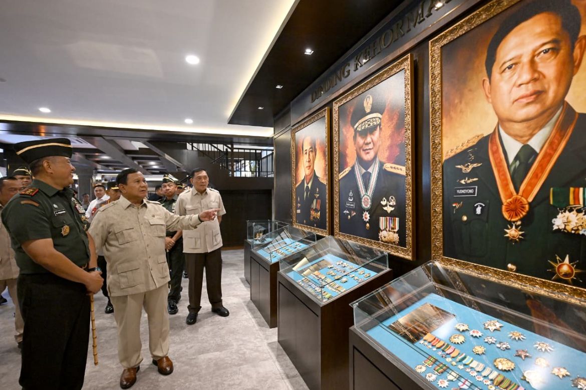Presiden Prabowo Subianto meresmikan renovasi Museum dan Perpustakaan Sekolah Staf dan Komando Angkatan Darat (Seskoad) di Kota Bandung, Provinsi Jawa Barat <b>(Istimewa)</b>