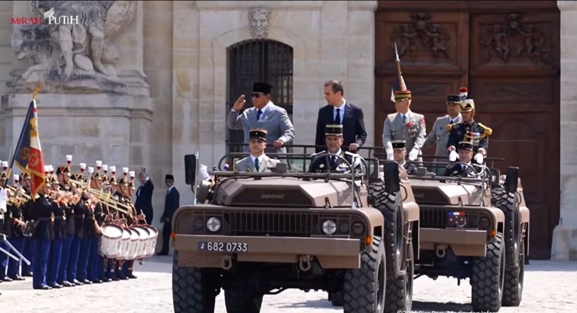 Prabowo Subianto tiba di Istana Elysee, Paris, Prancis, dalam rangka kunjungan kenegaraan pada Kamis, 28 Mei 2026 sore waktu setempa <b>(Tagkapan Layar Sekretariat Presiden)</b>