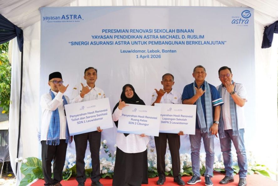 kolaborasi antara Yayasan Astra &ndash; Yayasan Pendidikan Astra Michael D. Ruslim dan Asuransi Astra melalui peresmian fasilitas sekolah di Kabupaten Lebak, Banten <b>(Asuransi Astra)</b>