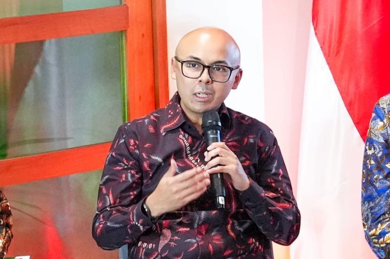 Asisten Khusus Presiden Bidang Komunikasi dan Analisis Kebijakan Dirgayuza Setiawan menghadiri peluncuran buku "Presiden Solusi: Solving Problem Ala Prabowo Subianto" di University Club, Jakarta, Senin (8/6/2026).  <b>(ANTARA/HO-Bakom)</b>