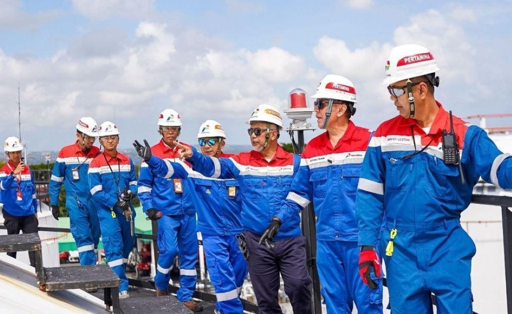Komisaris Utama PT Pertamina (Persero), Mochamad Iriawan, melakukan Management Walkthrough (MWT) atau kunjungan kerja mendadak ke Aviation Fuel Terminal (AFT) Ngurah Rai, Bali, pada Sabtu pagi (13/6/2026). (Foto: Dok/Istimewa)