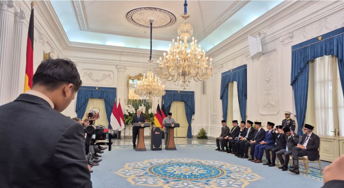 Presiden RI Prabowo Subianto dan Presiden Republik Federasi Jerman Frank-Walter Steinmeier <b>(NTVnews)</b>
