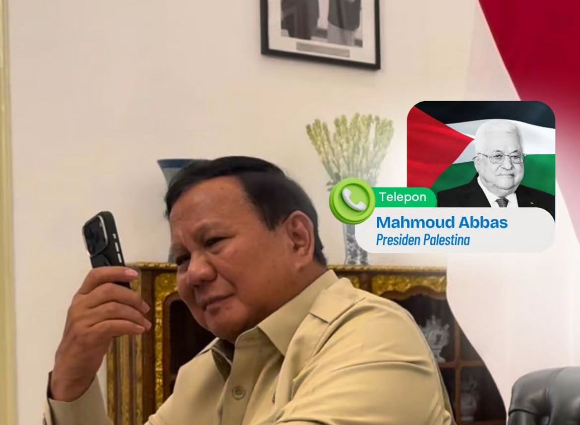 Presiden Palestina Mahmoud Abbas melakukan pembicaraan melalui sambungan telepon dengan Presiden RI Prabowo Subianto pada Senin, 15 Juni 2026 malam <b>(Istimewa)</b>