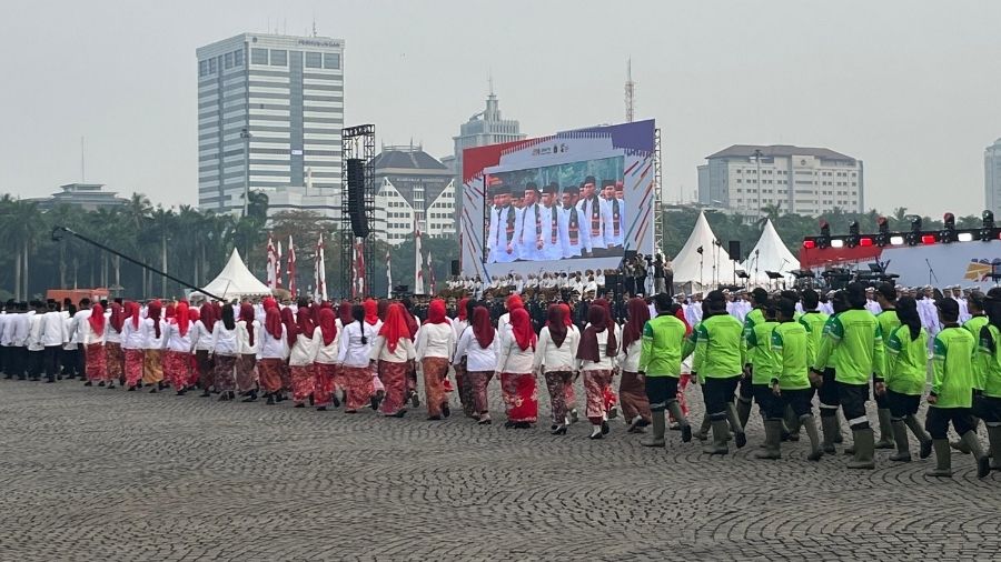 Peringatan HUT Jakarta di Monas <b>(Ntvnews.id/Adiansyah)</b>