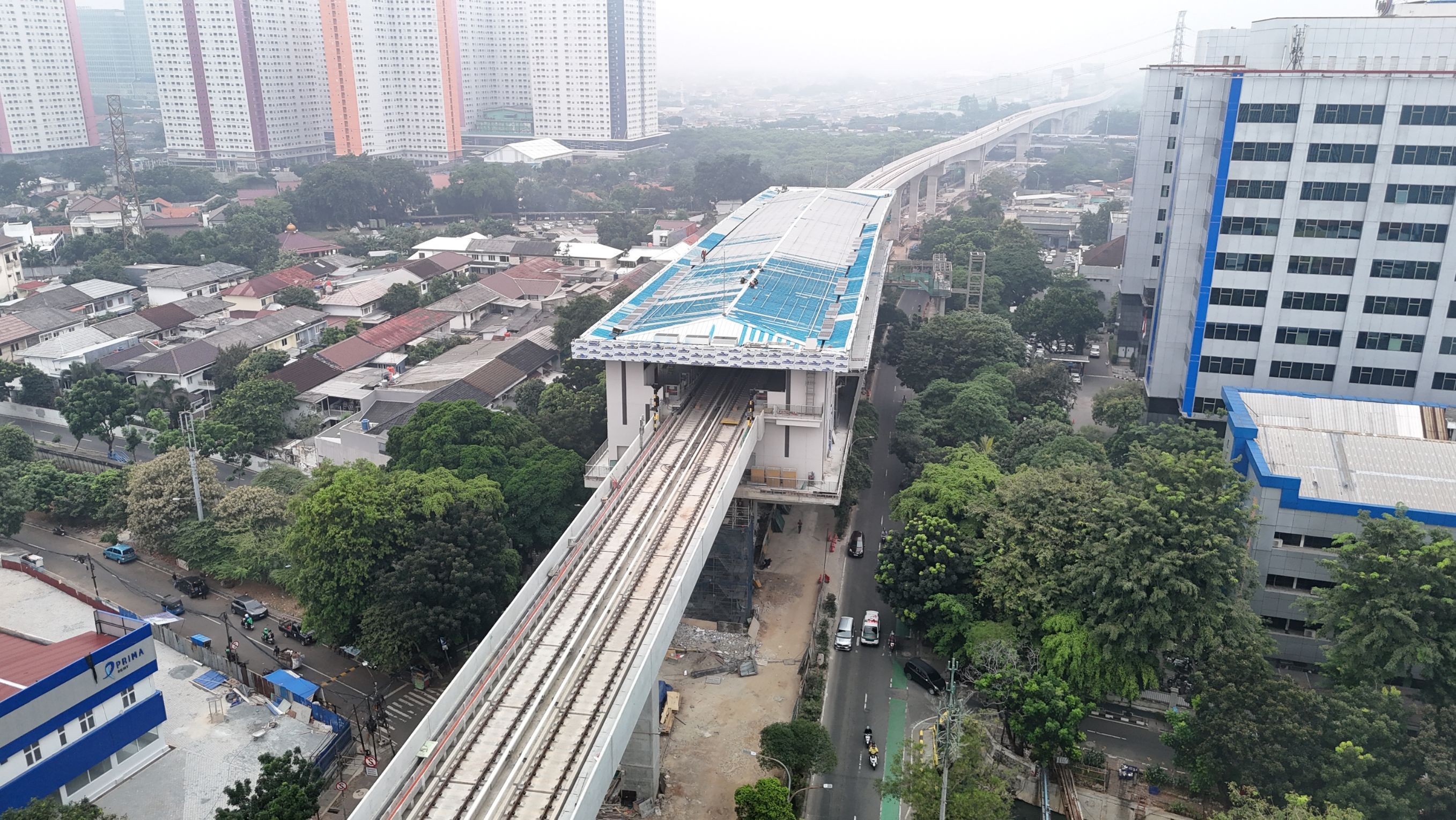 Stasiun Pramuka LRT Jakarta Fase 1B  <b>(Dokumentasi:  LRT Jakarta Fase 1B)</b>