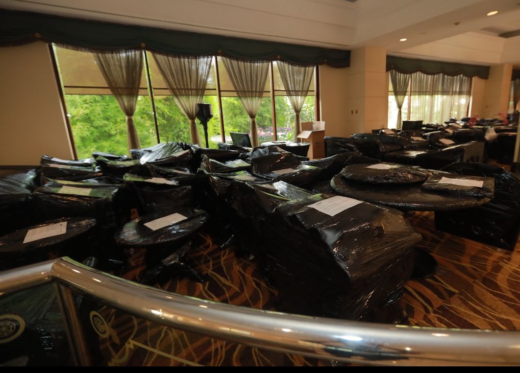 Proses pengosongan dan pemindahan barang-barang dari Blok 15 eks Hotel Sultan masih berlangsung hingga Rabu, 24 Juni 2026 <b>(Istimewa)</b>