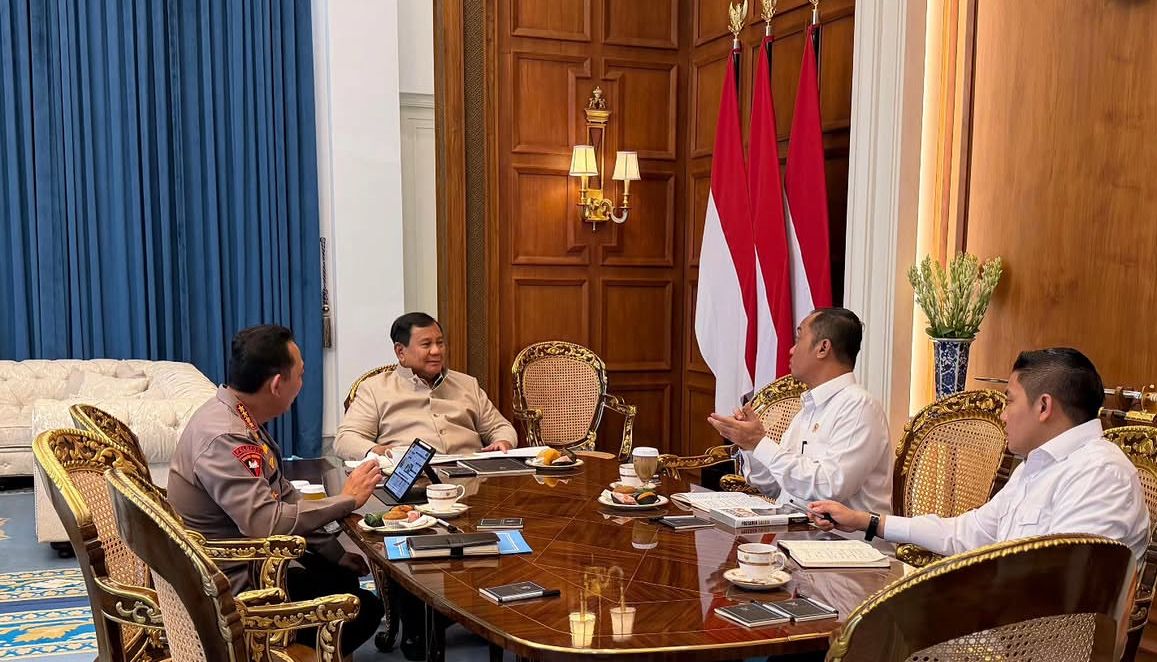 Prabowo Subianto rapat terbatas denhan Kapolri Listyo Sigit <b>(Istimewa)</b>