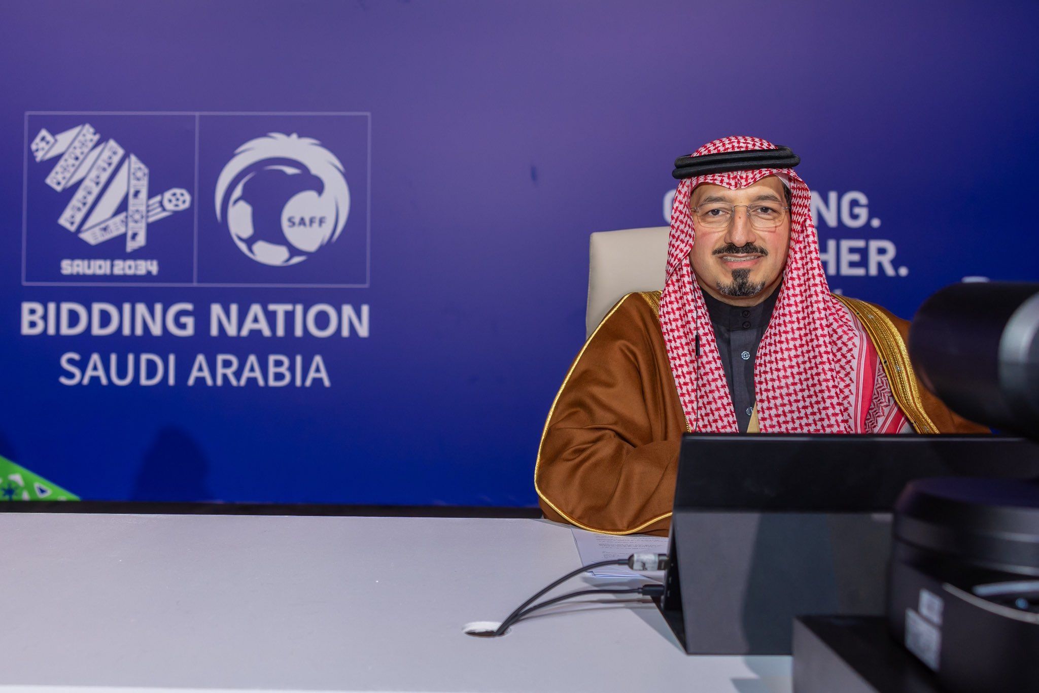  Presiden Federasi Sepakbola Arab Saudi (SAFF), Yasser Al Misehal <b>(X: Saudifutbol)</b>