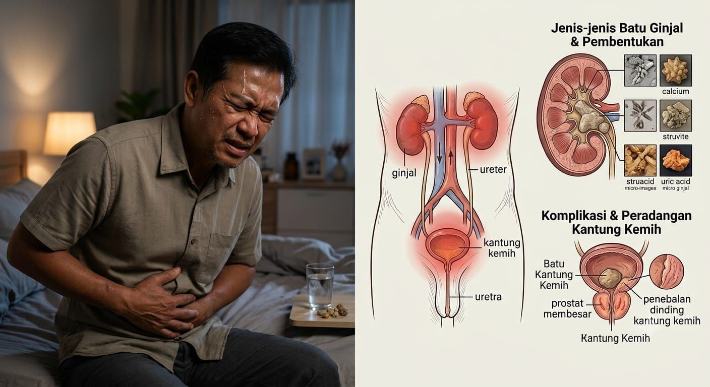 Infeksi kandung kemih adalah peradangan pada kandung kemih yang biasanya disebabkan oleh bakteri. Kondisi ini dapat ditandai dengan keluhan nyeri atau perih saat buang air kecil, dorongan untuk sering berkemih, hingga kencing berdarah.  Infeksi kandung kemih atau cystitis merupakan salah satu jenis infeksi saluran kemih yang sering terjadi. Wanita lebih berisiko mengalami kondisi ini karena panjang uretra yang lebih pendek dan letaknya yang lebih dekat dengan anus, sehingga bakteri lebih mudah masuk ke kandung kemih. <b>(dok)</b>