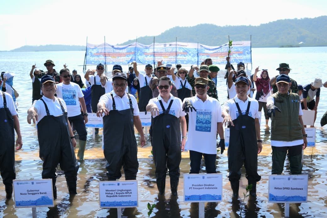 Freeport dan KLH Perkuat Rehabilitasi Mangrove Nasional, Rampungkan Penanaman 1,5 Juta Bibit di NTB.