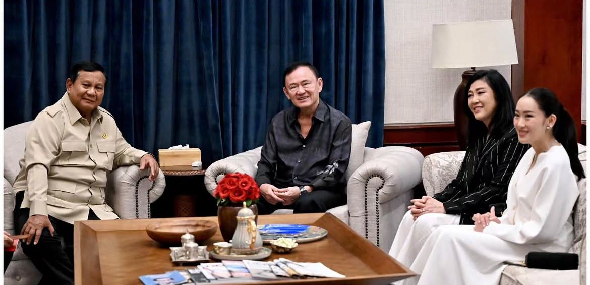 Prabowo Subianto menerima kunjungan mantan Perdana Menteri Thailand, Thaksin Shinawatra, di kediaman pribadinya di Kertanegara, Jakarta, Rabu, 8 Juli 2026 <b>(Istimewa)</b>