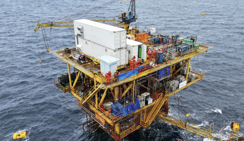 Lapangan Rama, lokasi proyek injeksi polimer Chemical Enhance Oil Recovery (CEOR) lepas pantai pertama di Indonesia, yang dikelola PHE OSES. <b>(Pertamina)</b>