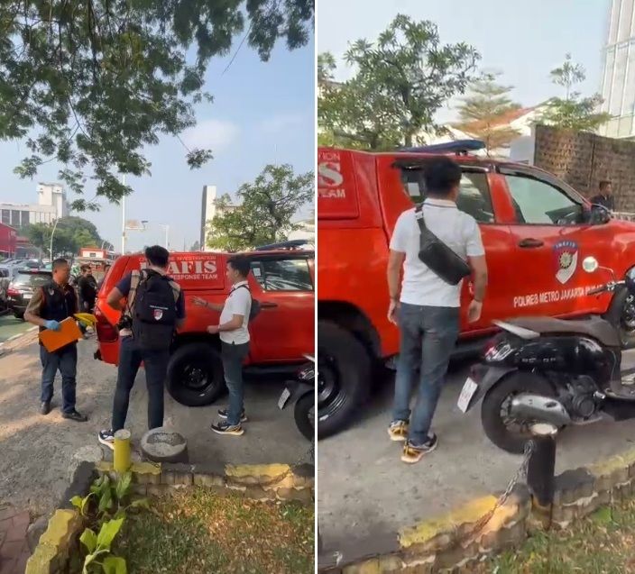 Kantor Badan Gizi Nasional (BGN) di kawasan Kebon Sirih, Jakarta Pusat, diduga dirusak orang tak dikenal.  <b>(Foto: Ntvnews/Adiansyah)</b>