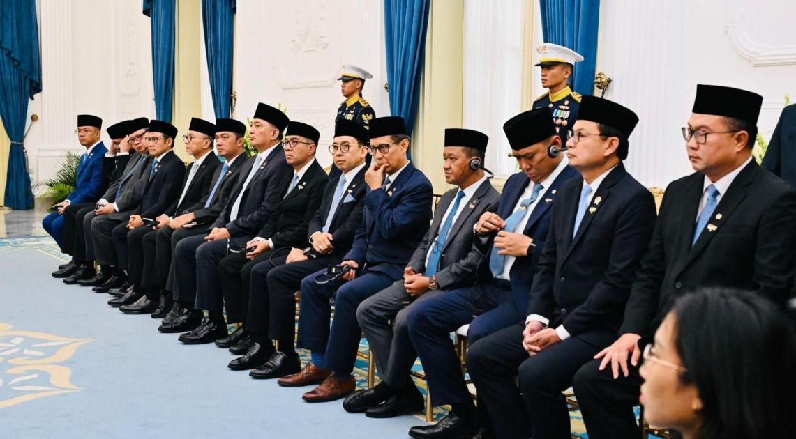 Jajaran delegasi Indonesia mengikuti rangkaian pertemuan bilateral Indonesia&ndash;India di Istana Negara
