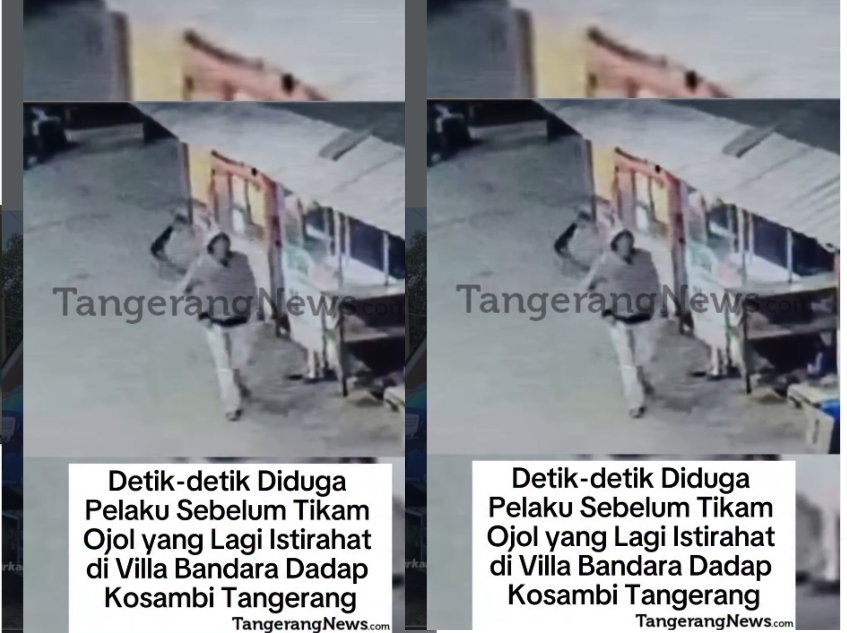 VIDEO: Detik-detik Pelaku Pembunuh Ojol di Kosambi Terekam CCTV Warga <b>(Tangerangnews)</b>