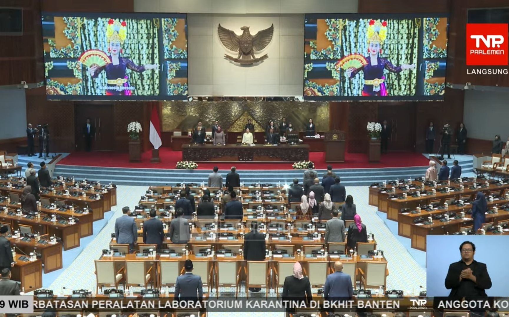 Rapat paripurna DPR RI, Selasa, 21 Juli 2026.  <b>(YouTube TVR Parlemen)</b>