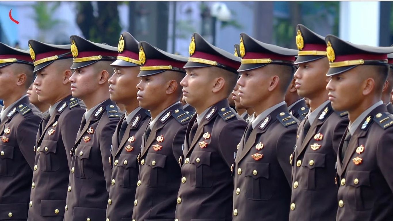 Upacara Prasetya Perwira (Praspa) TNI dan Pelantikan Perwira Polri Tahun 2026 di Istana Negara <b>(Youtube Sekretariat Presiden)</b>