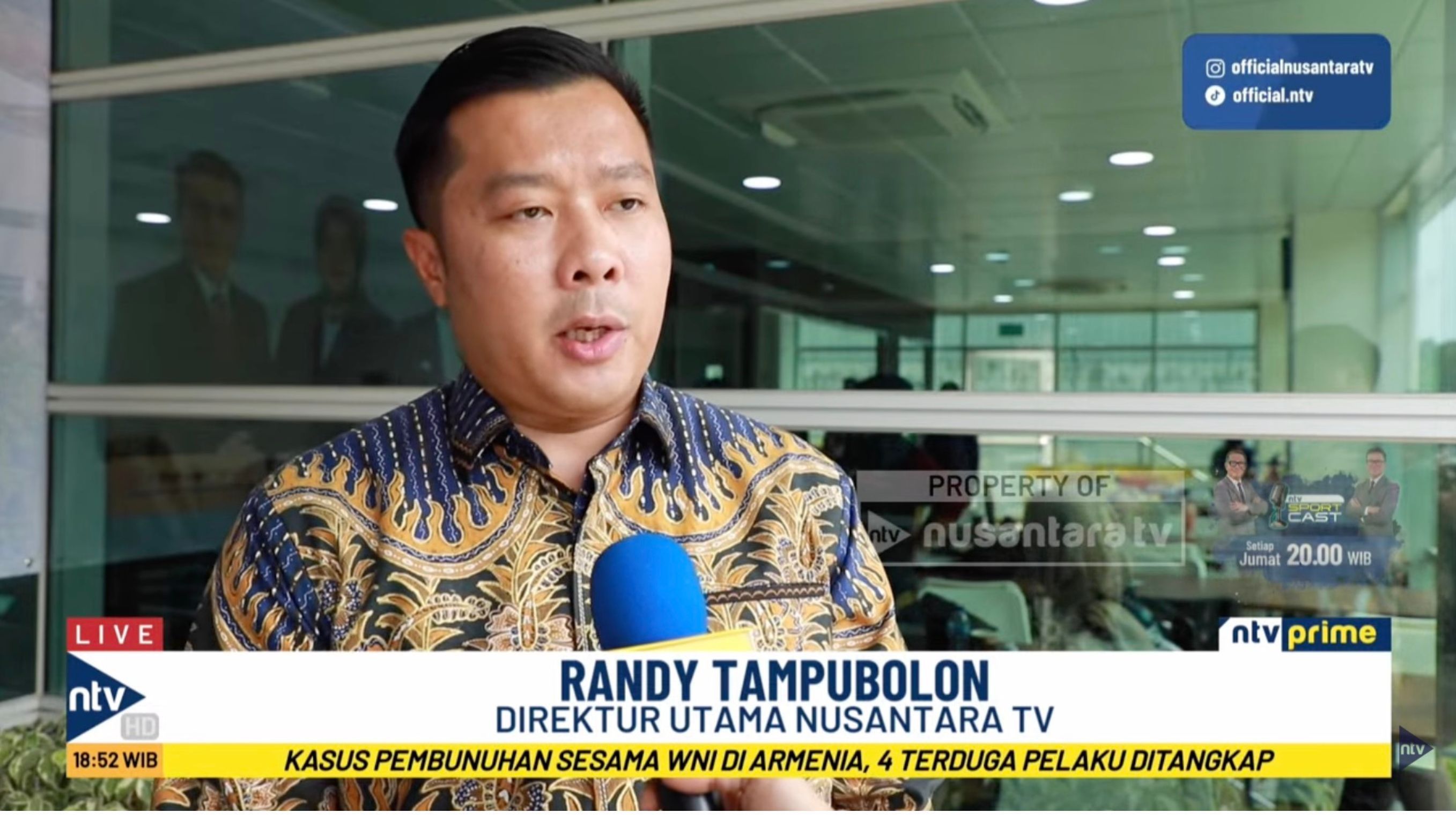 Direktur Utama Nusantara TV, Randy Tampubolon. <b>(Ntvnews)</b>