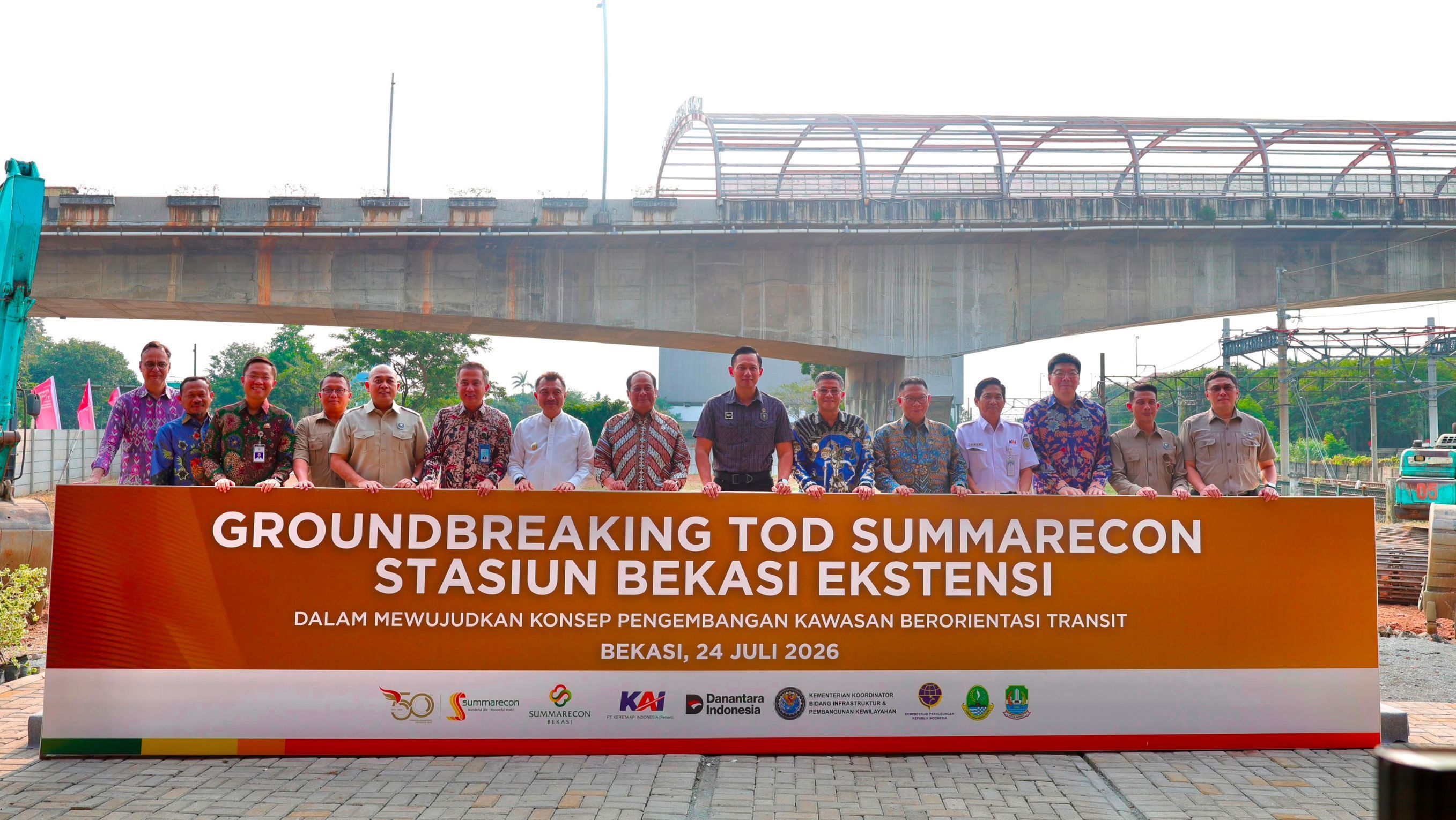 Menko AHY Resmikan Groundbreaking Stasiun Bekasi Ekstensi. <b>(Istimewa)</b>