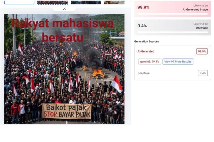 Pemeriksaan menggunakan AI Detector <b>(Antara)</b>