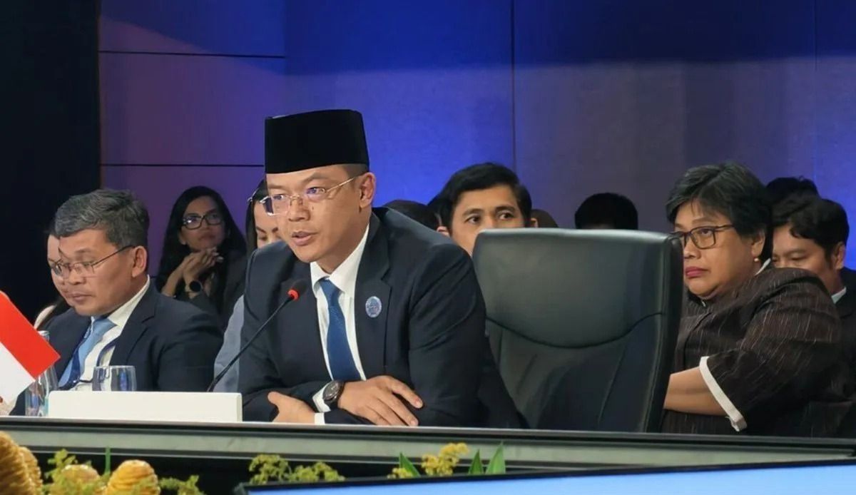 Menteri Luar Negeri Republik Indonesia Sugiono menghadiri Pertemuan Menteri Luar Negeri ASEAN-Inggris di Manila, Filipina, Rabu, 22 Juli 2026.  <b>(Antara)</b>