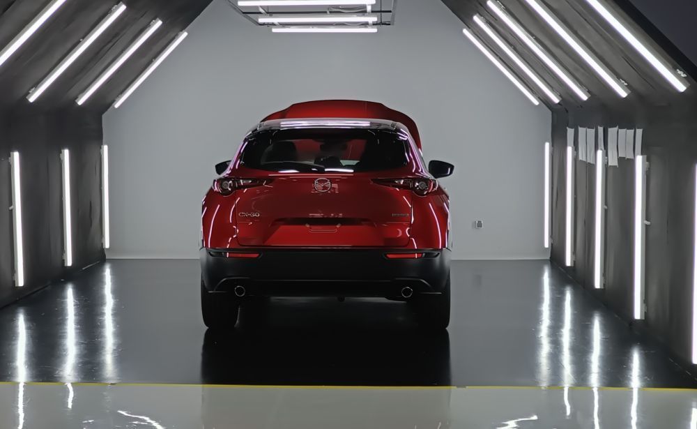 Mazda CX-30 menjadi model pertama yang diproduksi lokal di Mazda Plan Indonesia, Citeureup, Bogor, Jawa Barat. (Foto: Adiantoro/NTV)