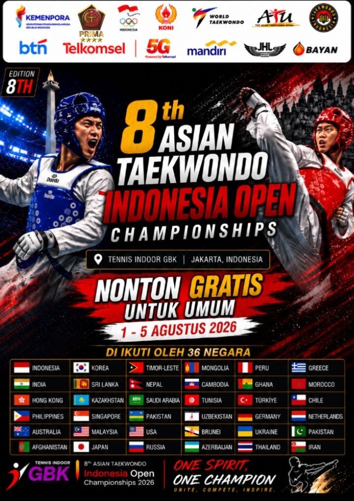 Tak Sekadar Meraih Poin Olimpiade, Indonesia Open Menjadi Momentum PBTI Membangun Legacy Taekwondo Indonesia <b>(Istimewa)</b>