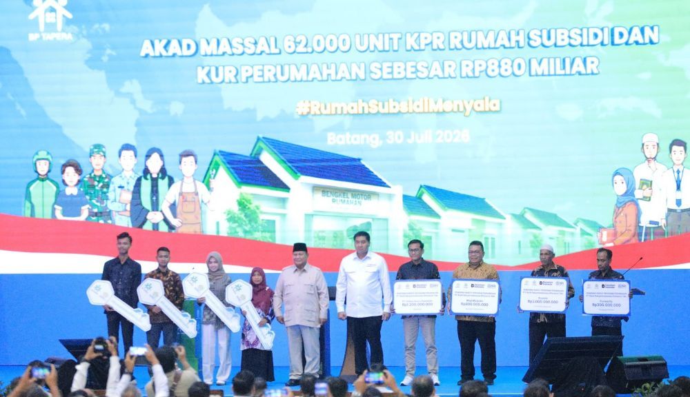 PT Bank Negara Indonesia (Persero) Tbk atau BNI mendukung pelaksanaan akad massal bagi 62.710 debitur Kredit Pemilikan Rumah (KPR) subsidi melalui skema Fasilitas Likuiditas Pembiayaan Perumahan. (Foto: Dok/Istimewa/BNI)