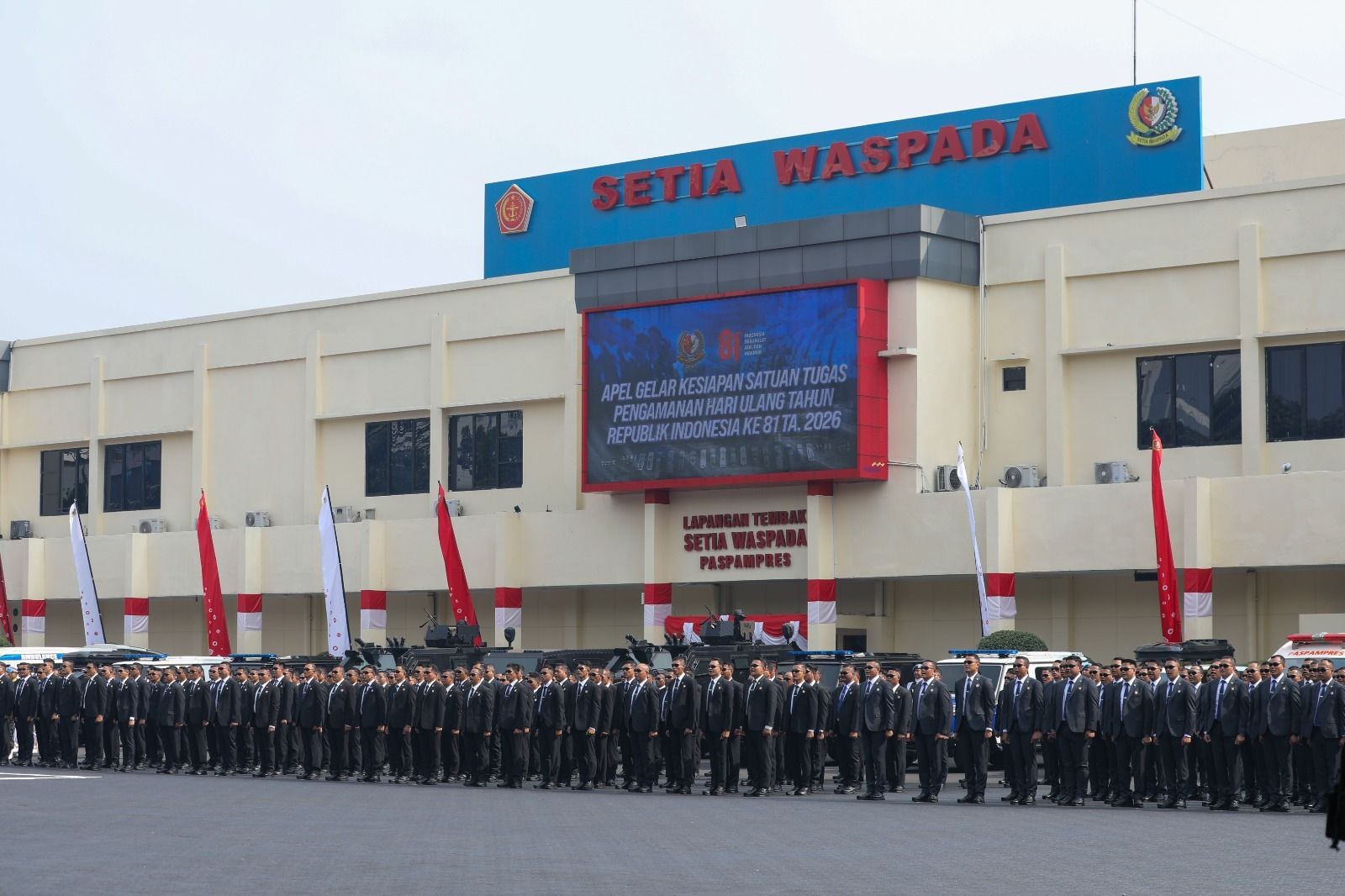 Ribuan Personel dan Alutsista Paspampres Siap Amankan Rangkaian HUT Ke-81 RI.