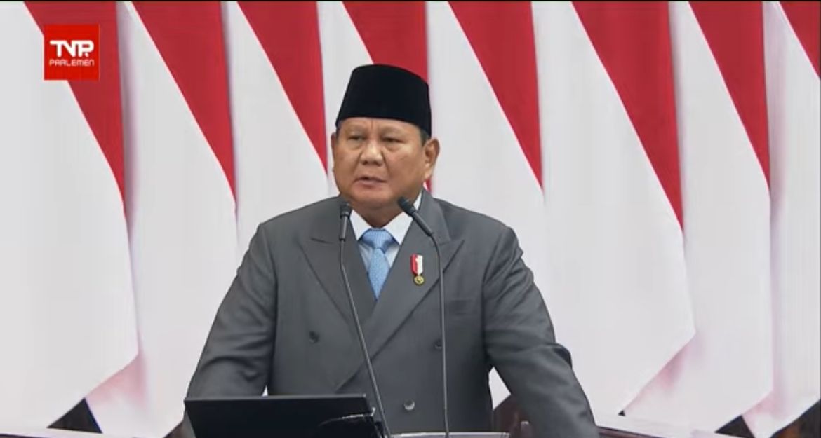 Presiden Prabowo Subianto Saat Pidato Kenegaraanndi Sidang Tahunan MPR 2026 <b>(Istimewa)</b>