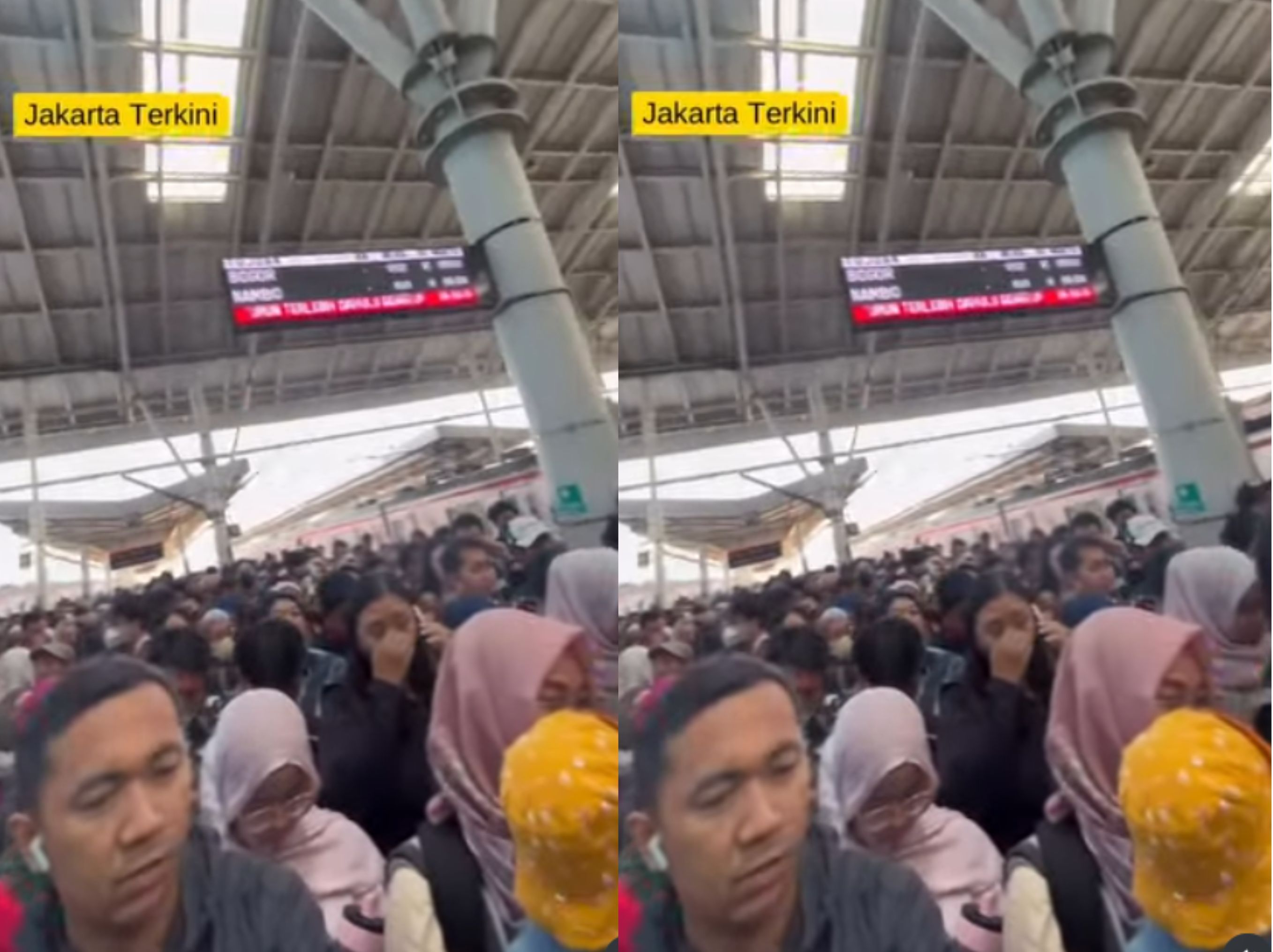 Penumpukan penumpang terjadi di Stasiun Manggarai, Jakarta Selatan, Jumat (4/9/2026) pagi, imbas gangguan operasional Commuter Line di Stasiun Jakarta Kota. <b>(Jakarta Terkini)</b>