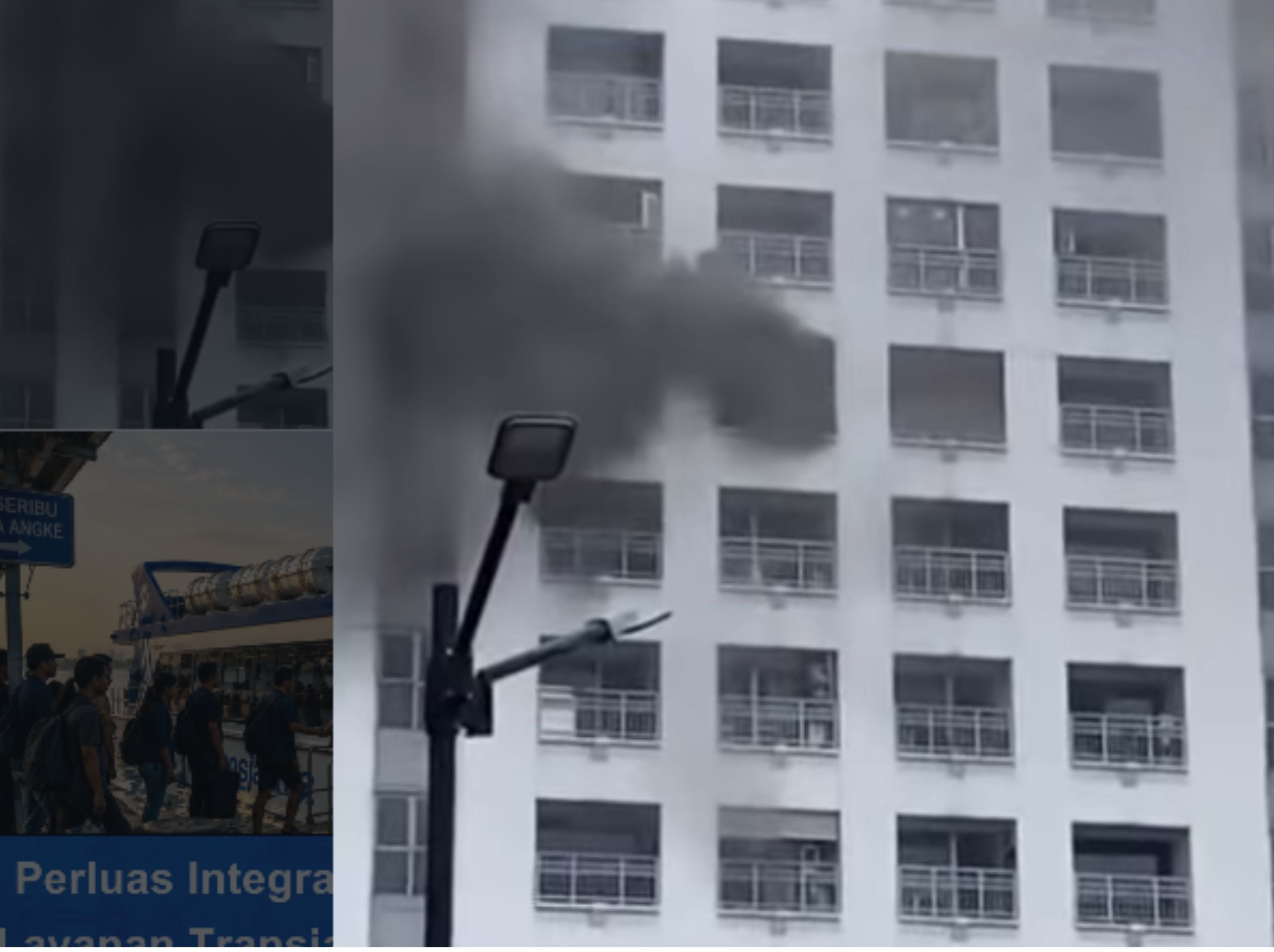 Kebakaran melanda unit Apartment Paviliun yang berada di Jalan KH Mas Mansyur, Tanah Abang, Jakarta Pusat pada Jum&rsquo;at (4/9/2026) siang. <b>(jakut info)</b>