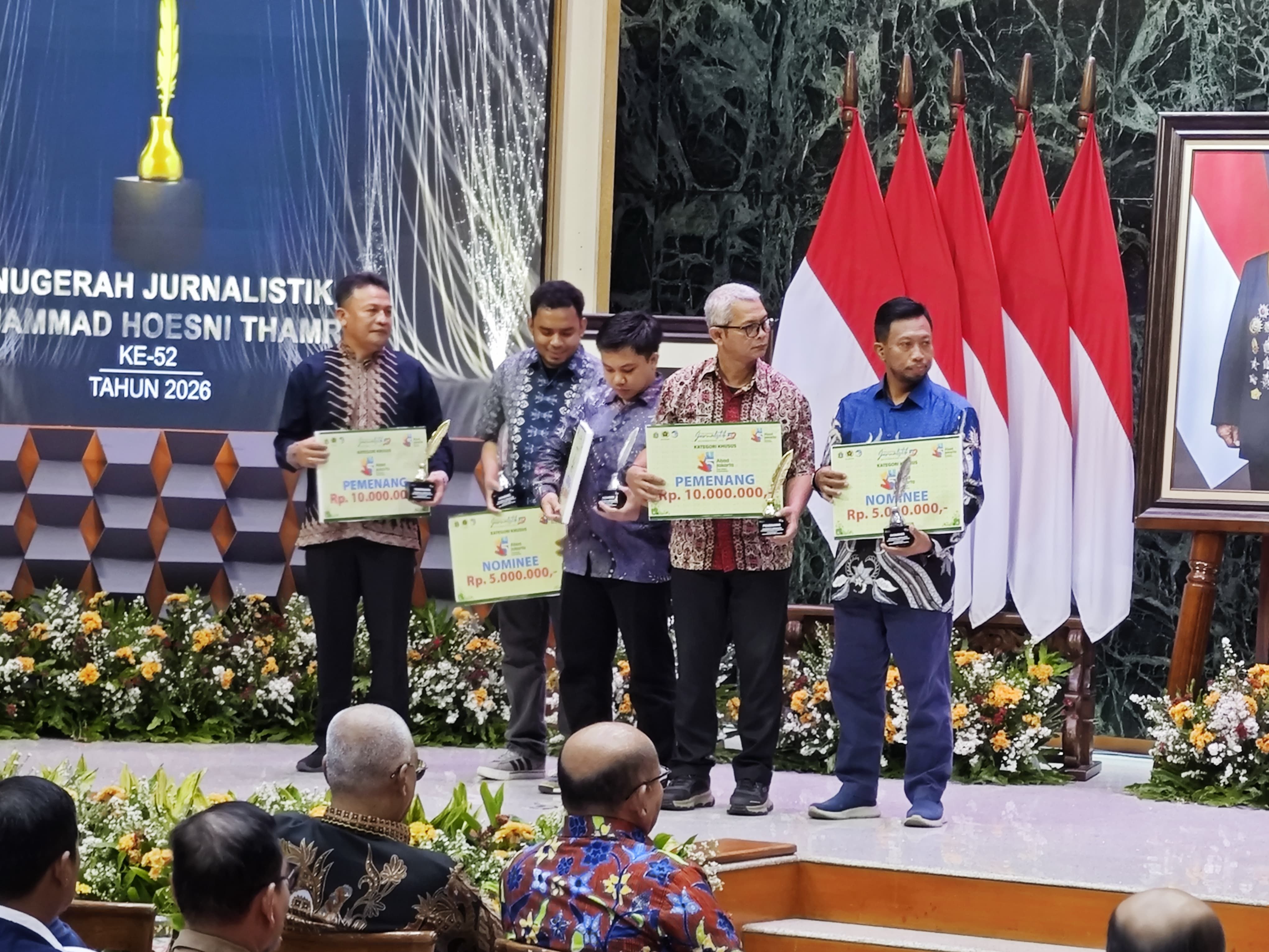 Jurnalis NTVNews.id Raih Penghargaan Anugerah Jurnalistik MH Thamrin 2026. <b>(NTVNews.id)</b>