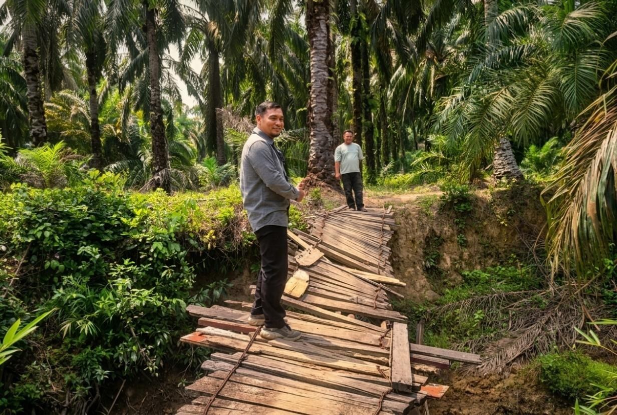 Harus Lewati Jalan Berlumpur dan Minim Sinyal di Rantau Prapat, Kepala Unit BRI Menemani UMKM untuk Naik Kelas.