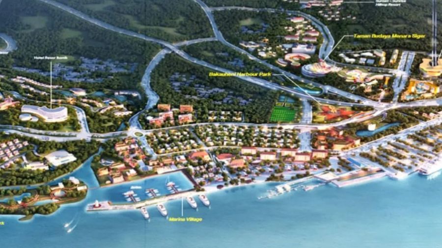 Ilustrasi Vision Masterplan Kawasan Bakauheni Harbour City. <b>(Antara/PT ASDP)</b>